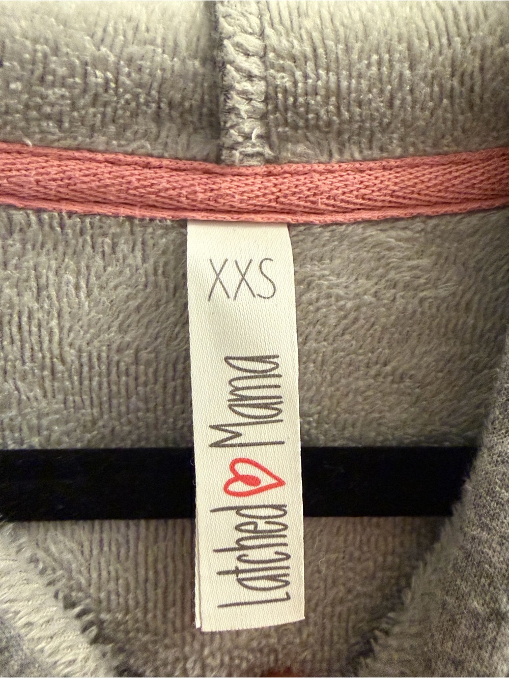 Latched Mama Pullover Hoodie - Olive Green & Gray XXS - Picture 8 of 9